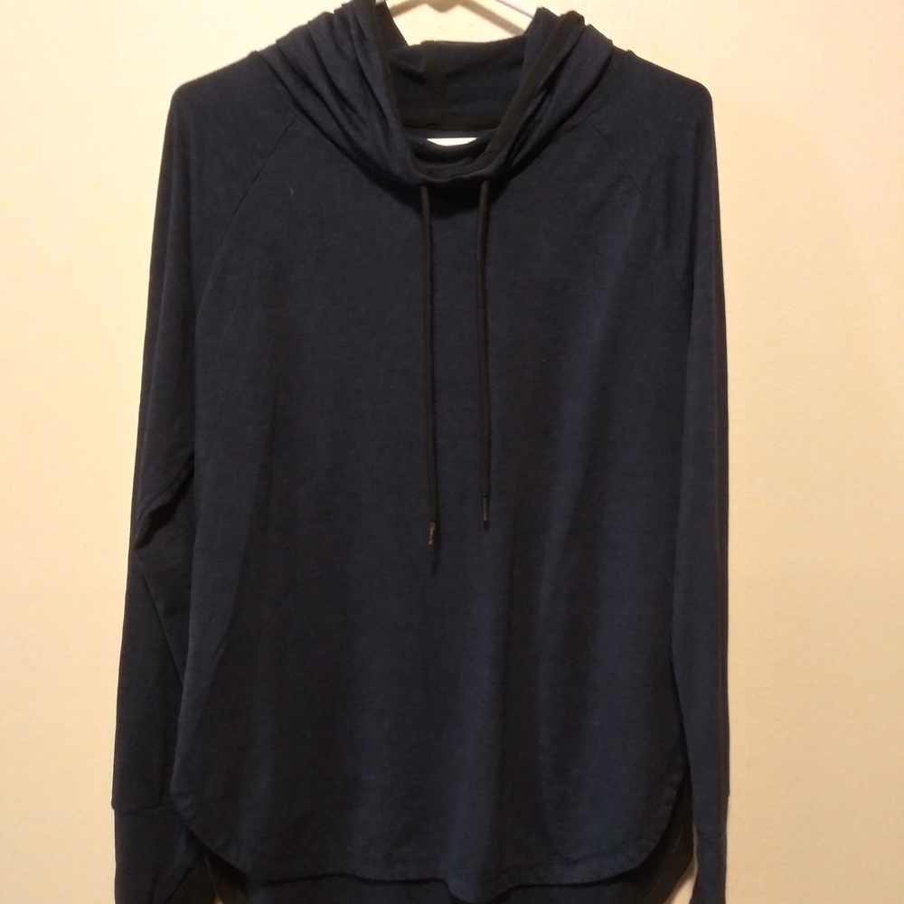 Navy Blue Hooded Sweatshirt